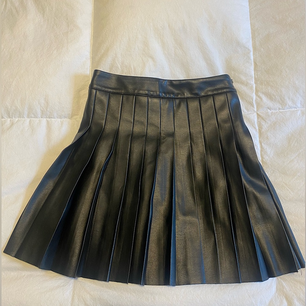 Lulus Faux Leather Pleated Skirt